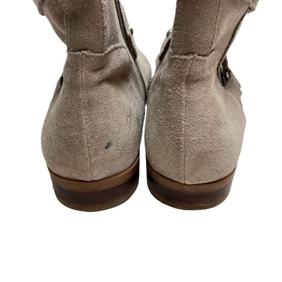 SOLE SOCIETY Taupe BELVANNE Genuine Leather Suede Ankle Boots Booties Shoes sz 8 - Picture 6 of 16